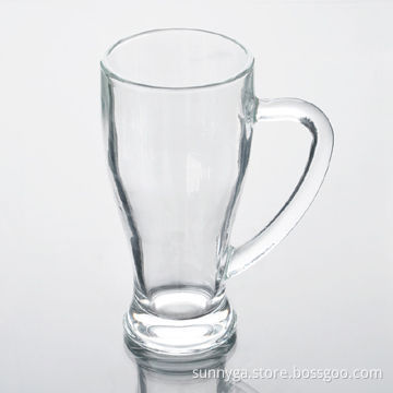 Beer Mug Glass with a V Shape and 420mL Capacity, 67mm Bottom Diameter